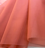 Peach Rose - 100% Silk Organza