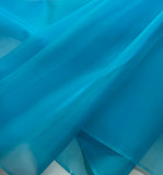 Turquoise Blue - 100% Silk Organza Fabric