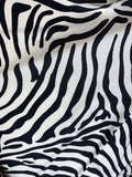 Black & White Zebra Stripes - 16mm Silk Crepe de Chine Fabric