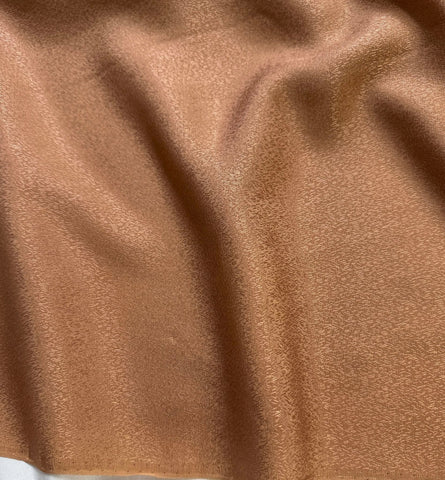 Copper Terra Cotta Crackle - 100% Silk Jacquard Fabric