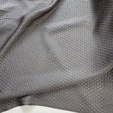 Charcoal Gray Geometric Circles - 100% Silk Jacquard Fabric