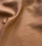 Copper Terra Cotta Crackle - 100% Silk Jacquard Fabric