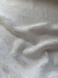 White Floral Sheer Devore Chiffon 100% Silk Fabric