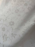 White Floral Sheer Devore Chiffon 100% Silk Fabric