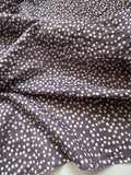 Dusty Purple with White Polka Dots - Silk/Cotton Voile Fabric