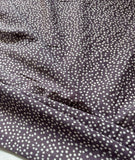 Dusty Purple with White Polka Dots - Silk/Cotton Voile Fabric