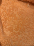 Persimmon Orange Floral - Hand Dyed Burnout Silk Velvet