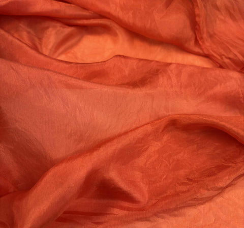 Blood Orange - Hand Dyed Silk Habotai