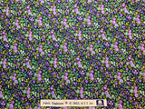 Small Scale Purple & Green Floral by Fabric Traditions Cotton Fabric