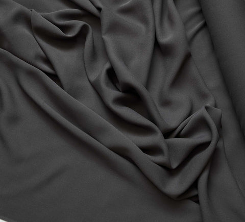 Dark Smoky Taupe - 18mm Silk Crepe Georgette Chiffon Fabric