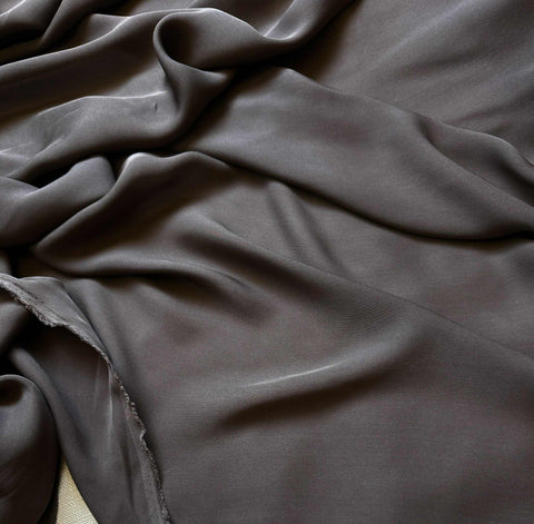 Smoky Taupe - 16mm Silk Crepe Georgette Chiffon Fabric