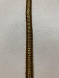 Vintage Brown & Gold Woven Ribbon Trim 7/16" wide -7 Yards-