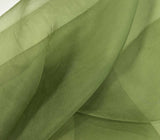 Avocado Green - Hand Dyed Silk Organza