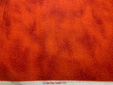 Orange with Silver Glitter Sparkle Tiny Leaves Cotton Fabric Vintage 1999 OOP Blank Textiles