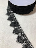 Black Hearts - Guipure Lace Trim (1-3/4" wide)