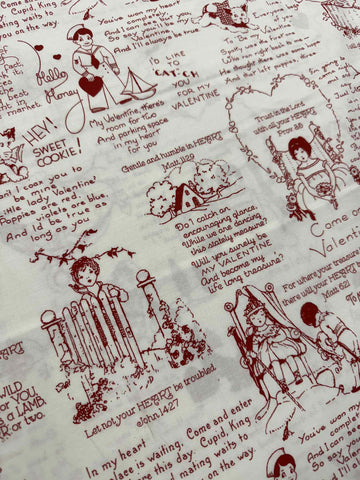 All My Heart by Riley Blake J Wecker Frisch 100% Cotton Fabric Retro  Valentine's Day