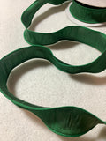 Emerald Green Wired Faux Silk Dupioni Ribbon 1.5" wide 2 Yards