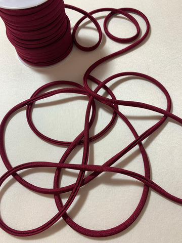 Burgundy Red Stretch Tubular Spaghetti Strap Cording Tubing Trim - 1/4" x 10 Yds