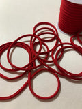 Bright Red Stretch Tubular Spaghetti Strap Cording Tubing Trim - 1/4" x 10 Yds