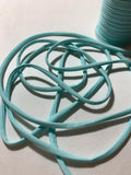 Aqua Blue Stretch Tubular Spaghetti Strap Cording Tubing Trim - 1/4" x 10 Yards