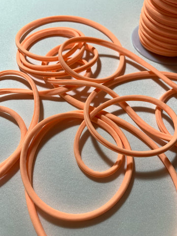 Peach Pastel Orange Stretch Tubular Spaghetti Strap Cording Tubing Trim - 1/4" x 10 Yards