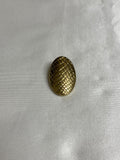 Gold Crocodile Reptile Metal Oval Button (3 Sizes to Choose From)