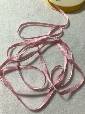 Baby Pink Double Sided Satin Ribbon - 1/4" wide - 5 Yards