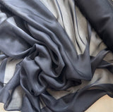 Navy Blue - Soft Silk Organza Fabric (Also called Flat Chiffon) 6 momme weight