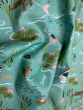 Ducks - On The Lake by Lewis & Irene 100% Cotton Fabric