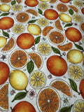 Fancy Fruit by Maywood Studio 100% Cotton Fabric - Oranges & Lemons Citrus