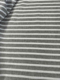 Gray & White Stripe 100% Cotton Chambray Fabric