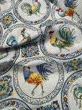 Roosters Morning Bloom Farmhouse Barn by Wild Apple 100% Cotton Fabric