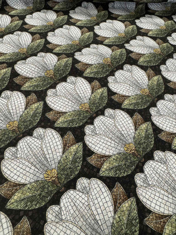 Magnolia - Stained Glass Style by Northcott 100% Cotton Fabric - Art Nouveau