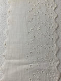 Vintage Cotton Batiste Eyelet Trim White 4" wide