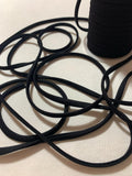 Black Stretch Tubular Spaghetti Strap Cording Tubing Trim - 1/4" x 10 Yds