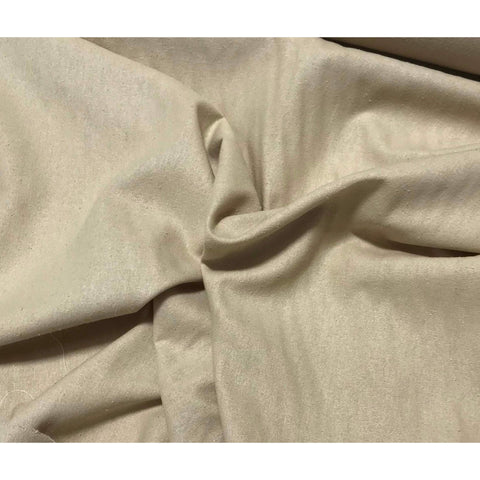 Beige Raw Silk NOIL Fabric - 18"x22" Remnant