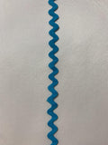 Vintage Turquoise Blue Cotton Rick Rack Trim 1/2" wide x 2.75 Yards