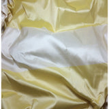 Remnant Sale 41"x55" - Yellow & White Stripe Silk TAFFETA Fabric