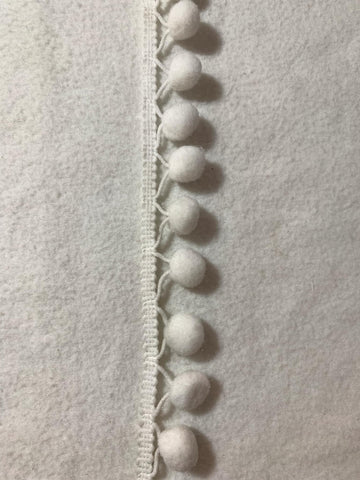 White Pom Pom Trim (1.25" wide)