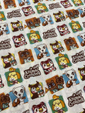 Animal Crossing Primary Friend Springs Creative Nintendo Cotton Fabric