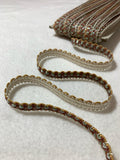 Vintage Braid Gimp Trim Gold Copper & Sage