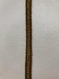 Vintage Brown & Gold Woven Ribbon Trim 7/16" wide -7 Yards-