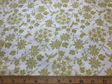 Hibiscus Hummingbird on White Lewis & Irene Cotton Fabric