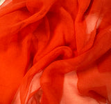 Blood Orange - 3mm Hand Dyed Silk Gauze Chiffon
