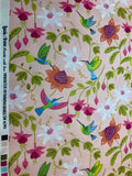 Hibiscus Hummingbird Lewis & Irene Cotton Fabric