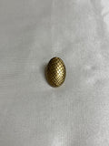 Gold Crocodile Reptile Metal Oval Button (3 Sizes to Choose From)