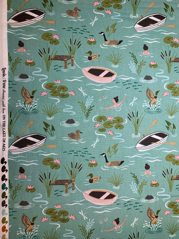 Ducks - On The Lake by Lewis & Irene 100% Cotton Fabric