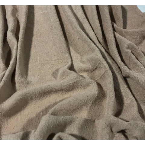 Remnant Sale 17"x22" - GOLDEN BROWN Hand Dyed Raw Silk Gauze NOIL Fabric