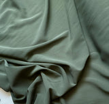 Olive Green - 8mm Silk Georgette Chiffon Fabric with STRETCH