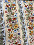 Garden Stroll by Maywood Studio 100% Cotton Fabric - Butterfly Floral Stripe